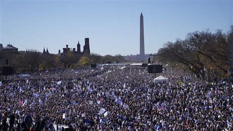 Israeli President, House speaker speaks at 'March for Israel' rally