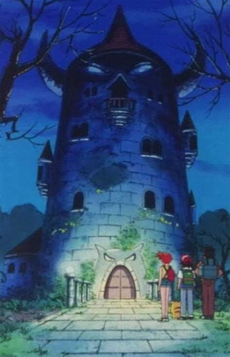 The Tower of Terror(Lavender Town Tower) game vs anime | Pokémon Amino