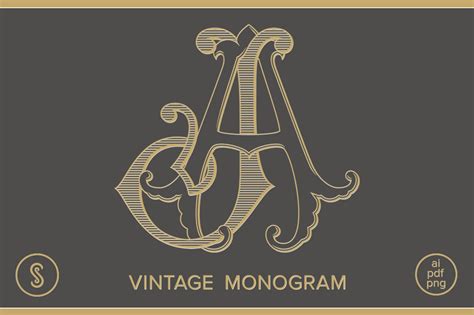 AJ Monogram JA Monogram ~ Illustrations ~ Creative Market