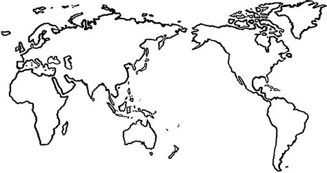 Free World Map Black And White Outline, Download Free World Map Black And White Outline png ...