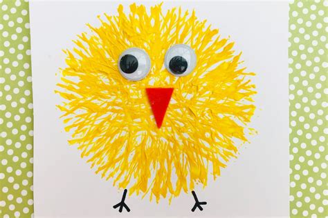 Easter chick fork painting | Easter Kids Crafts