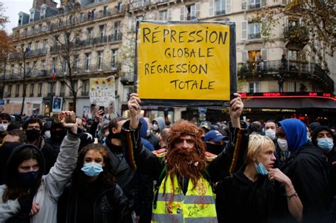 More than 100 arrested at Paris protest against security bill ...