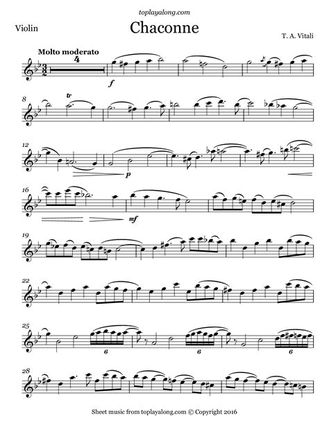 Bach Chaconne Sheet Music | MUSIC APPS