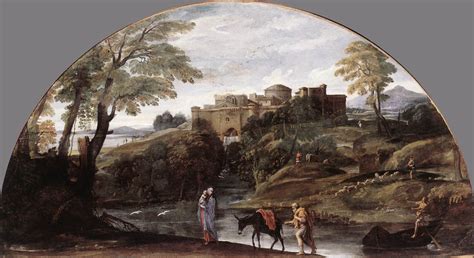 The Flight into Egypt Painting | Annibale Carracci Oil Paintings