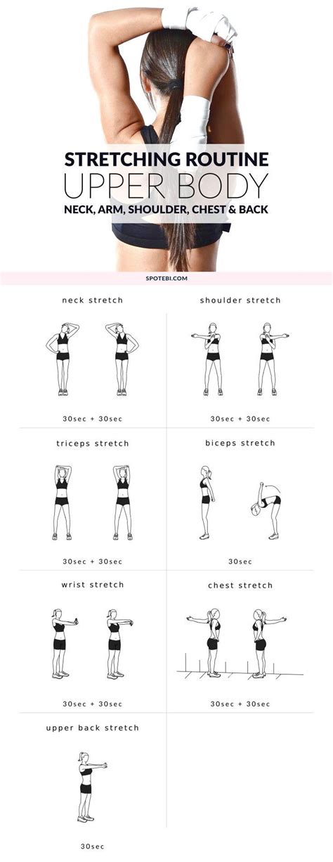 Upper Body Stretching Exercises | Upper body stretches, Stretch routine ...