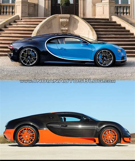 Bugatti Chiron vs. Bugatti Veyron profile