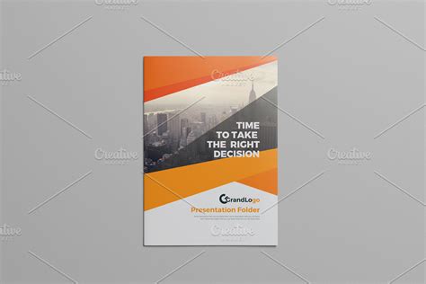 Presentation Folder Template | Creative Stationery Templates ~ Creative Market