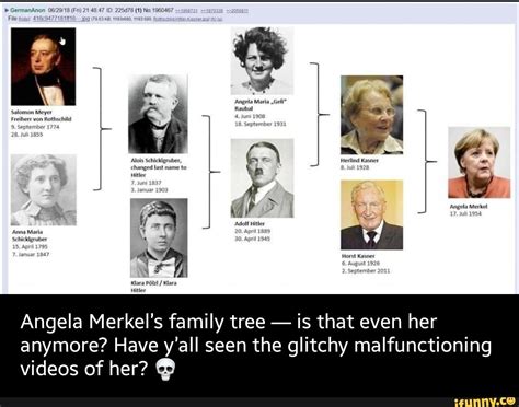 Angela Merkel's family tree - is that even her anymore? Have y'all seen the glitchy ...