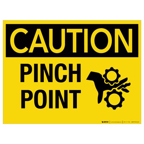 Caution Pinch Point Wall Sign | Creative Safety Supply