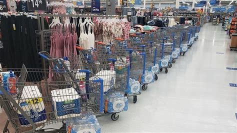 Madison Heights Walmart loaded essential items into carts for the elderly