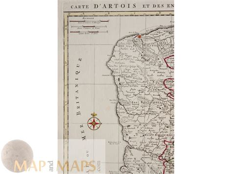 Carte d'Artois Old map Artois France L'Isle, 1742 | Mapandmaps