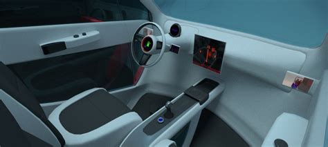 3d Interior Compact Electric Concept Car