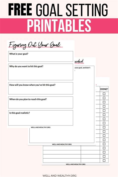 Goal Setting Printables