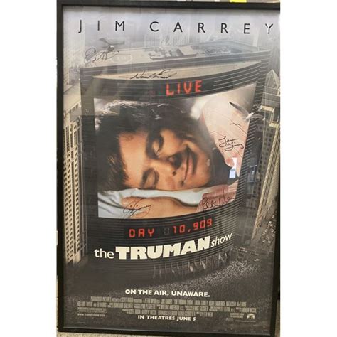 The Truman Show cast signed poster