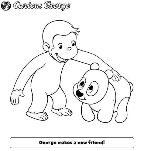 Curious George Free Coloring Pages