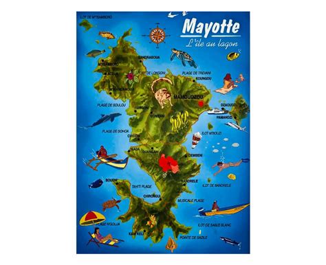 Maps of Mayotte Island | Collection of maps of Mayotte Island | Africa ...