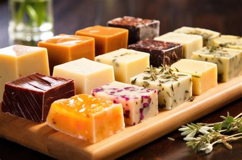 Premium AI Image | Assortment of different homemade soap bars