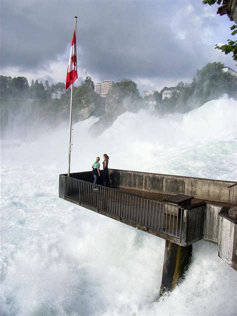 Observation Deck, Rhine Falls, Zurich, Switzerland: Places Around The World, Travel Around The ...