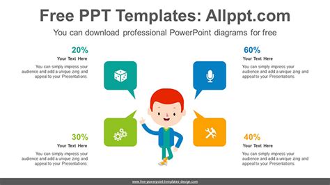 Four Speech bubble PowerPoint Diagram - Slidesgo templates