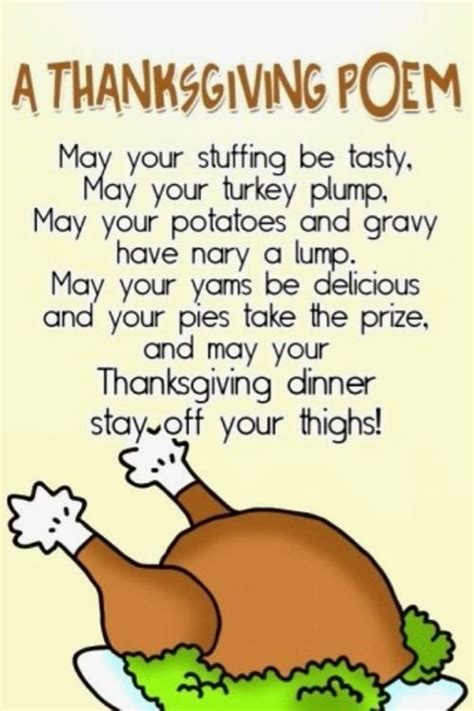 A Thanksgiving Poem. May your stuffing be tasty. may your turkey plump ...