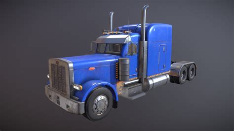 American Peterbilt Truck - Lowpoly - Buy Royalty Free 3D model by ...