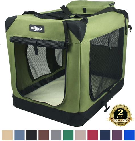 EliteField 3-Door Collapsible Soft-Sided Dog Crate, Sage Green, X-Small - Chewy.com