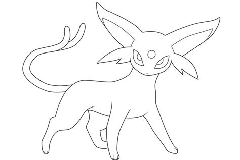 Espeon. :Lineart: by moxie2D on DeviantArt | Pokemon coloring, Pokemon ...