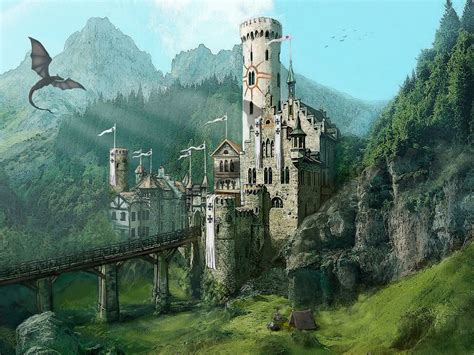 Castle in the mountains by kTornehave on DeviantArt | Fantasy castle, Fantasy landscape, Fantasy ...