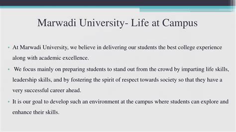 PPT - Marwadi University- Life at Campus PowerPoint Presentation, free download - ID:10192319