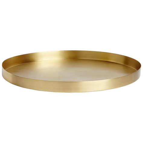 GEO ROUND TRAY | Brass – B E H R & C O.