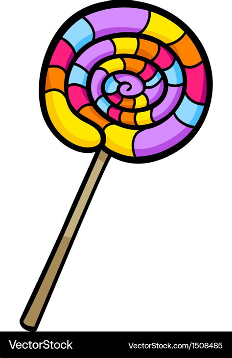 Lollipop clip art cartoon Royalty Free Vector Image