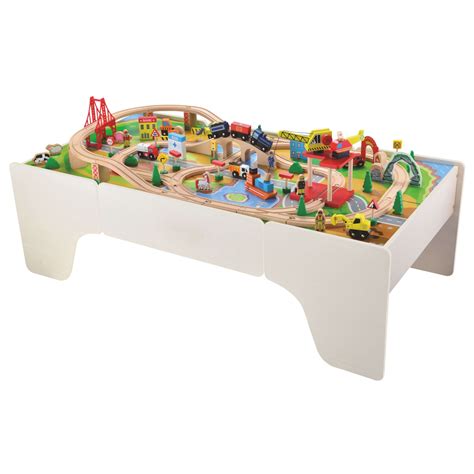 Wooden Train Table & 100 Piece Train City Set | Toys | Casey's Toys