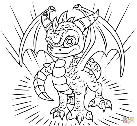 Skylanders Spyro from Skylanders Coloring Page - Free Coloring Pages Online