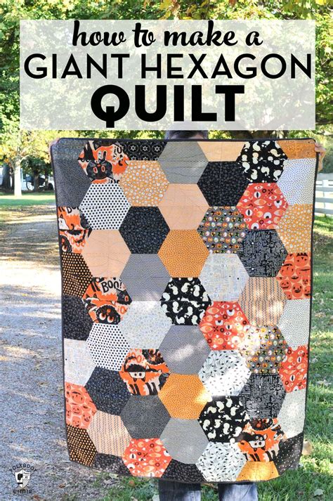 Large Hexagon Quilt Pattern and Tutorial | Polka Dot Chair