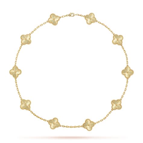 Vintage Alhambra necklace, 10 motifs 18K yellow gold - Van Cleef & Arpels