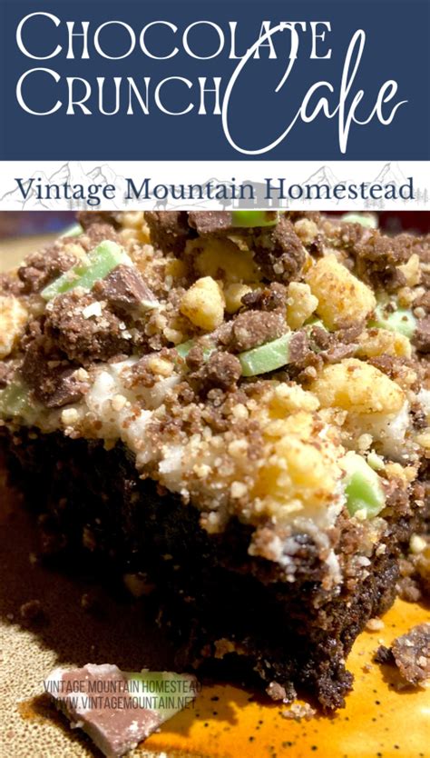 Chocolate Crunch Cake ⋆ Vintage Mountain Homestead