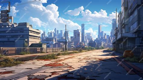 Premium AI Image | Anime cityscape with a beautiful view