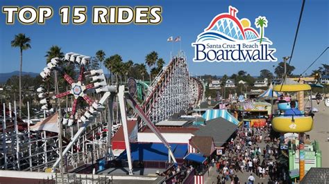 Top 15 Rides at Santa Cruz Beach Boardwalk - YouTube