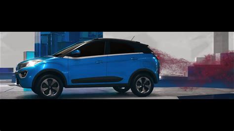 Tata Nexon blue left side