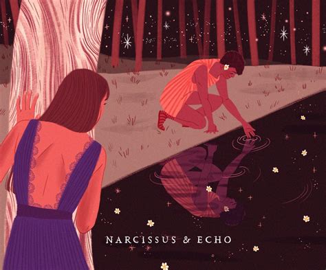 narcissus and echo Art Print by mohtz - X-Small | Greek mythology art, Greek and roman mythology ...