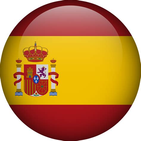 Spain flag button. Emblem of Spain. Vector flag, symbol. Colors and proportion correctly ...