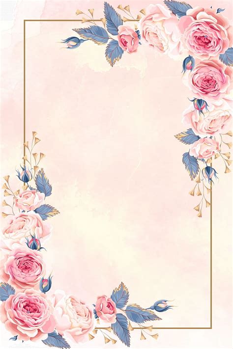 Convite De Casamento Com Aquarela Moldura Floral Backgrounds, wedding ...