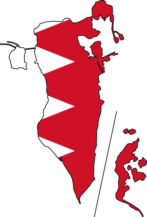 Bahrain Flag Map | Bahrain flag, Bahrain map, Flag