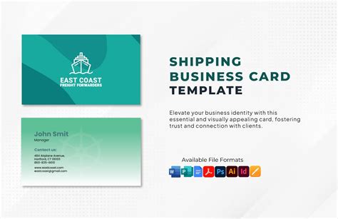 Shipping Business Card Template in InDesign, Illustrator, PSD ...