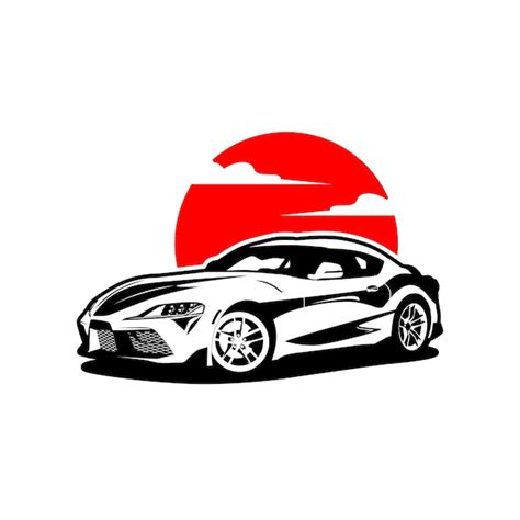 Premium Vector | Sport car vector illustration silhouette