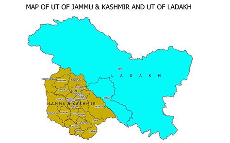 Govt releases maps of UTs of JK, Ladakh; Map of India depicting new UTs