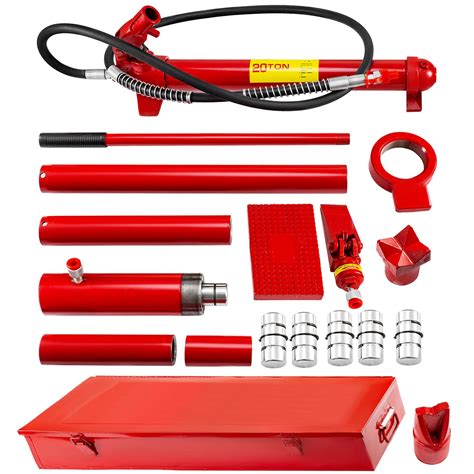 Buy Mophorn 20 Ton Porta Power Kit 1.4M Oil Hose Hydraulic Car Jack Ram 13.78 inch Lifting ...