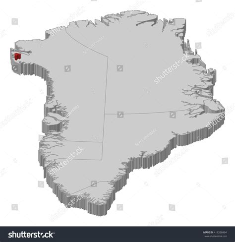 Map - Greenland, Thule Air Base - 3D - Royalty Free Stock Vector ...