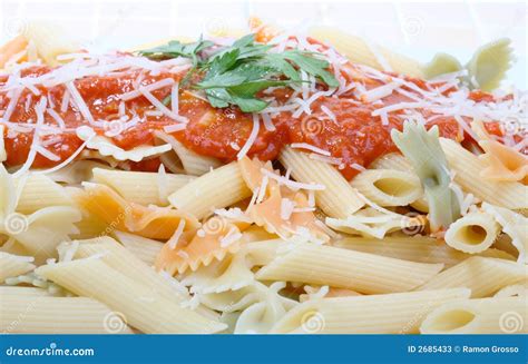 Macaroni with tomato sauce stock image. Image of fast - 2685433