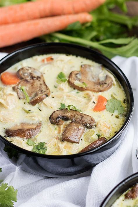 Creamy Chicken Mushroom Soup - Beautiful creamy mushroom soup with ...